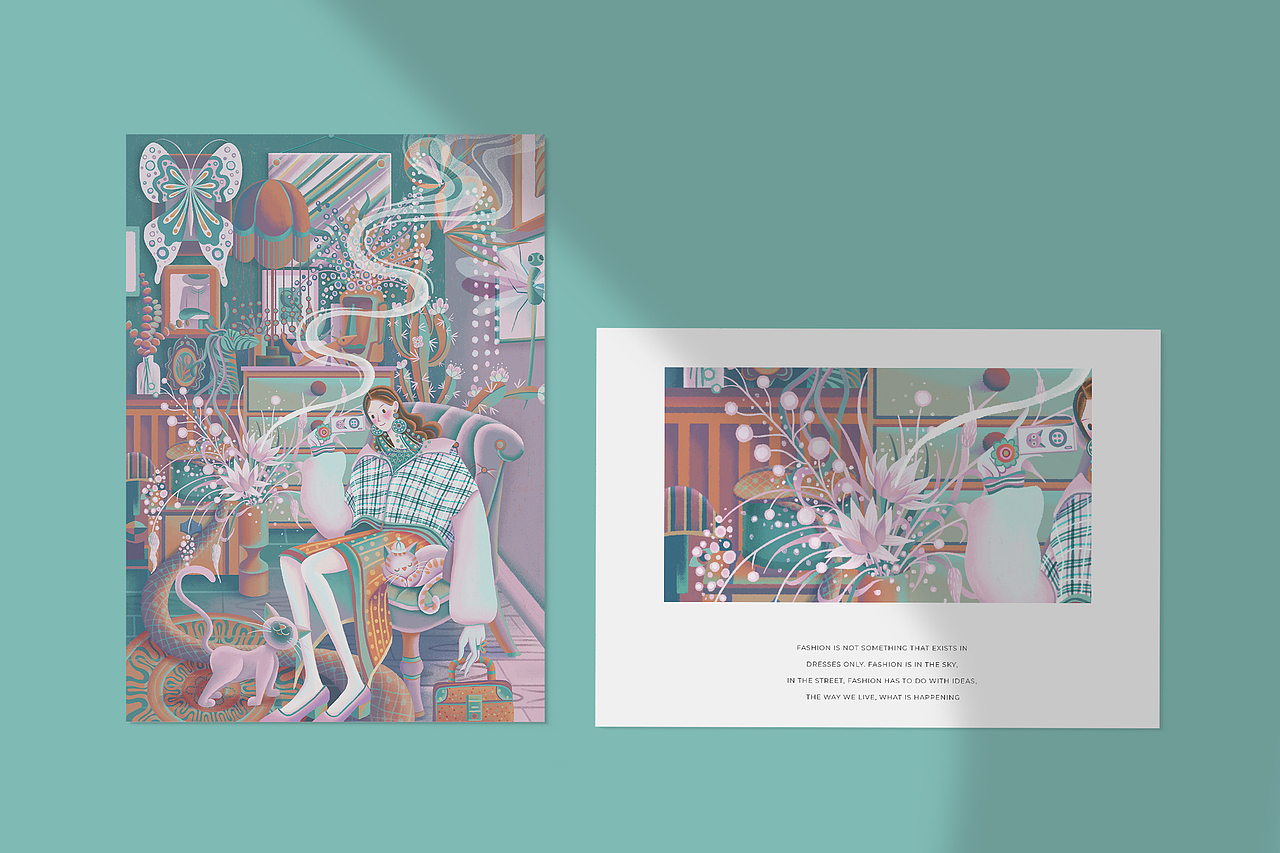 室内小场景系列（图ZMjczODc2MTU2） - 商业插画 - 站酷设计师泡椒喵喵喵原创素材 - 站酷ZCOOL