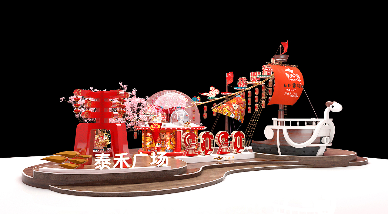 | 流光森林 | 圣诞美陈（图ZMjgxOTkzNzEy） - 商业空间设计 - 站酷设计师Y一Kevin原创素材 - 站酷ZCOOL