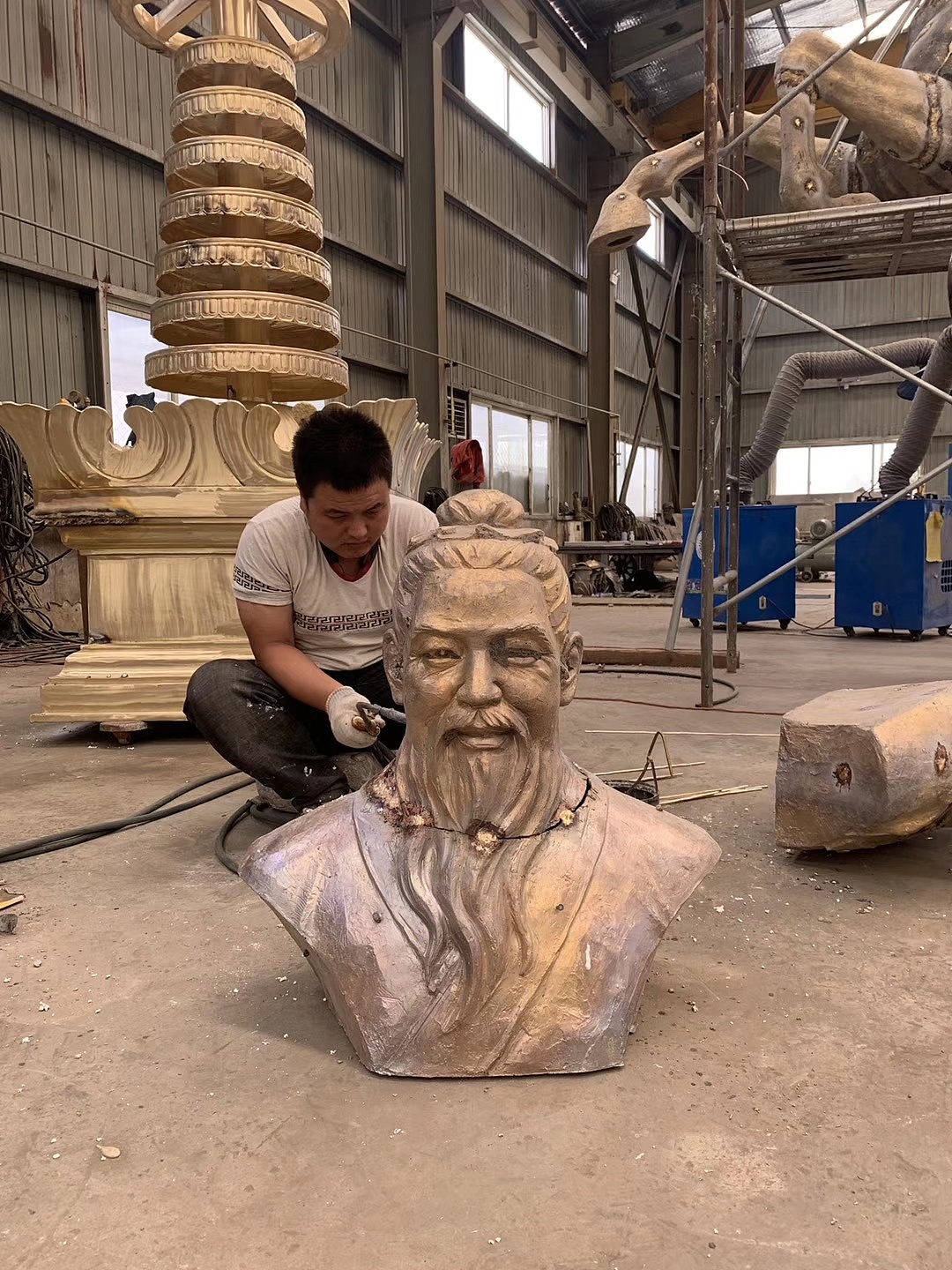 铸铜雕塑步骤详解|纯艺术|雕塑|神奇18039151988