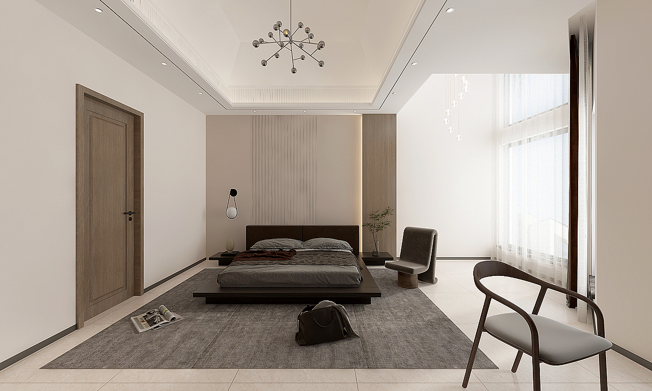 现代风格别墅//对比不强烈的简单的大空间