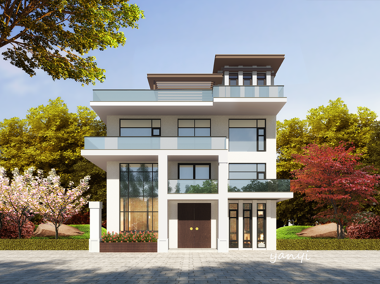 室外建筑---别墅外立面