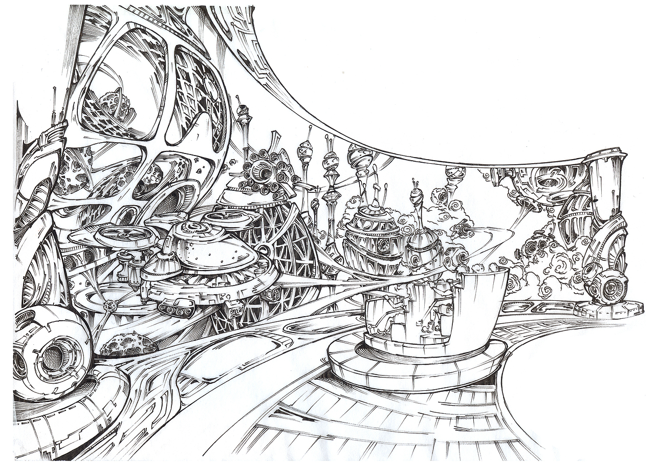 DARK RIDE的故事线场景设计（图ZMTE0MzE3NzM2） - 其他空间 - 站酷设计师SHAN醇洋原创素材 - 站酷ZCOOL