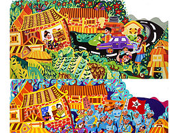 求出版合作农民画绘本《红军针》