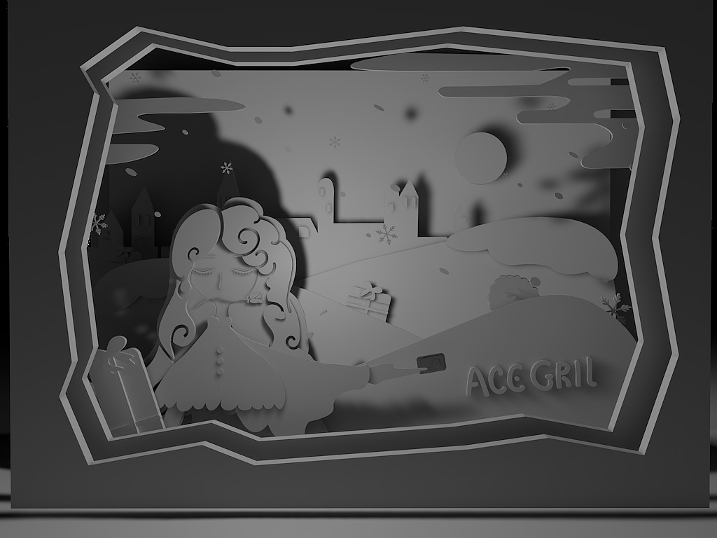 剪纸风作品-ACE GRIL（图ZMTY4MTEzNjcy） - 创作习作 - 站酷设计师月见里川奈原创素材 - 站酷ZCOOL