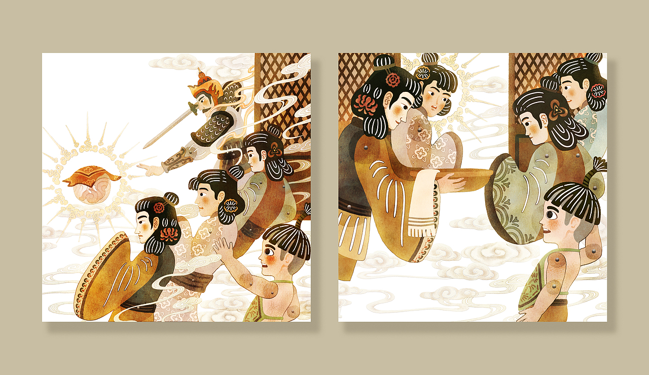 狐狸家《你猜神仙怎么说》绘本（上）（图ZMTQ1MzE4NzYw） - 商业插画 - 站酷设计师Tx灼灼原创素材 - 站酷ZCOOL