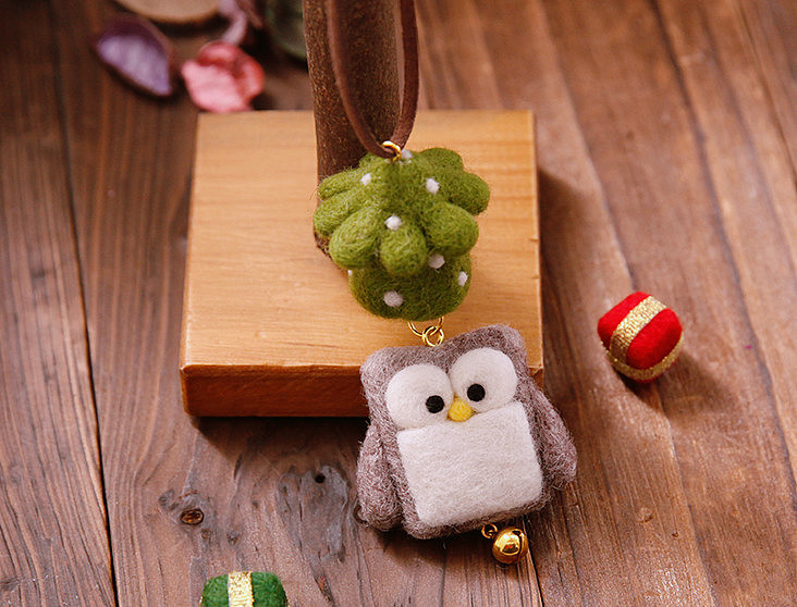 猫头鹰圣诞树羊毛毡 =3=