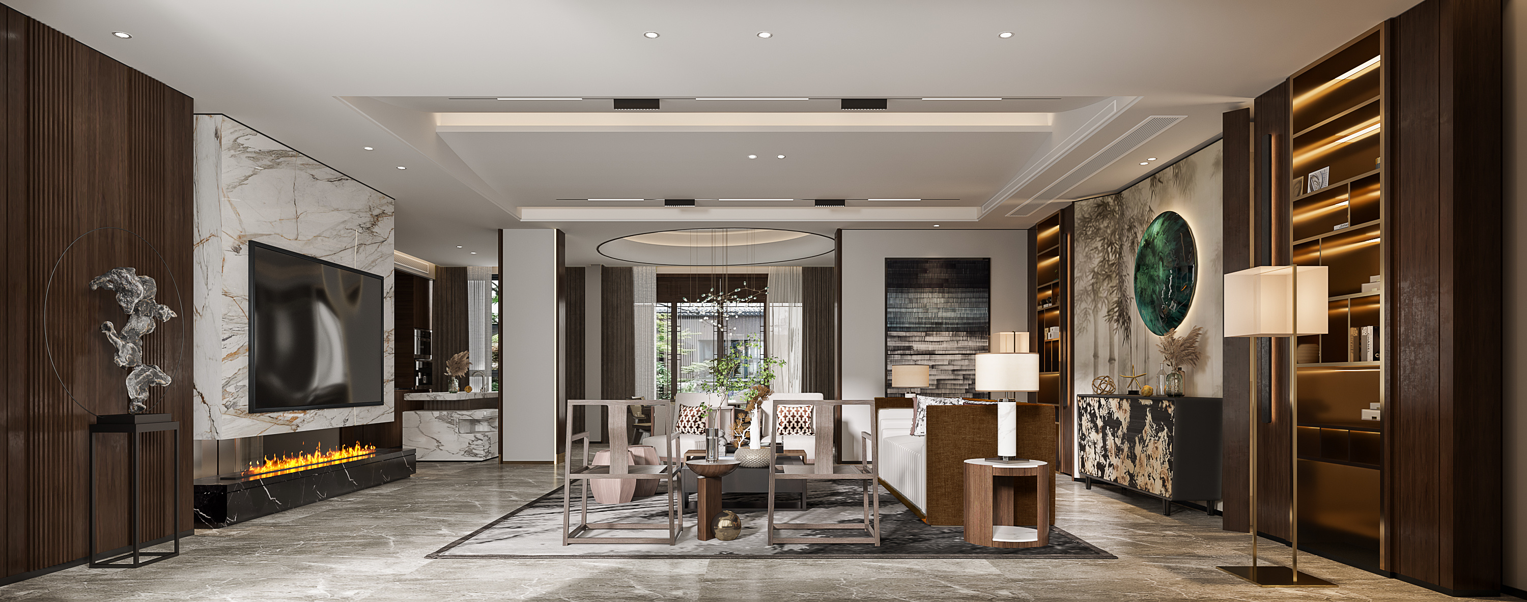 新中式现代|空间|室内设计|six6666666666666 - 原创作品 - 站酷