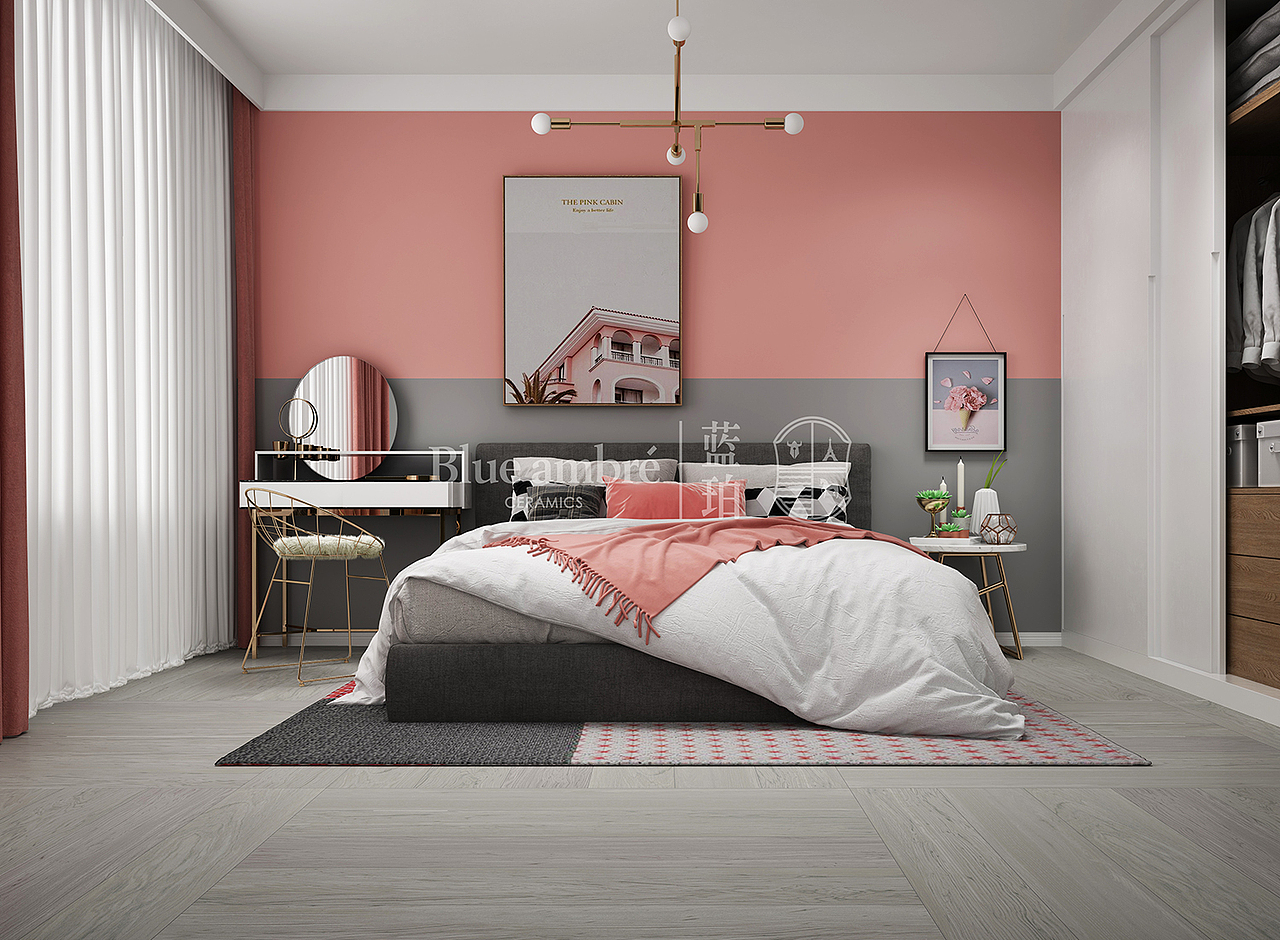 蓝珀瓷砖卧室空间搭配方案（图ZMTU5Mjc4NTQ4） - 家装设计 - 站酷设计师言兮之原创素材 - 站酷ZCOOL