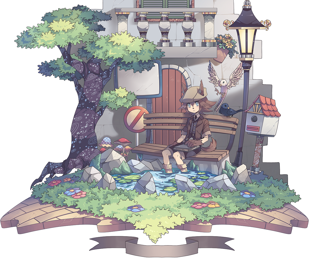 原创场景赛璐璐上色（上）（图ZMzEyNTg4Njg=） - 商业插画 - 站酷设计师饭糕的乔巴原创素材 - 站酷ZCOOL