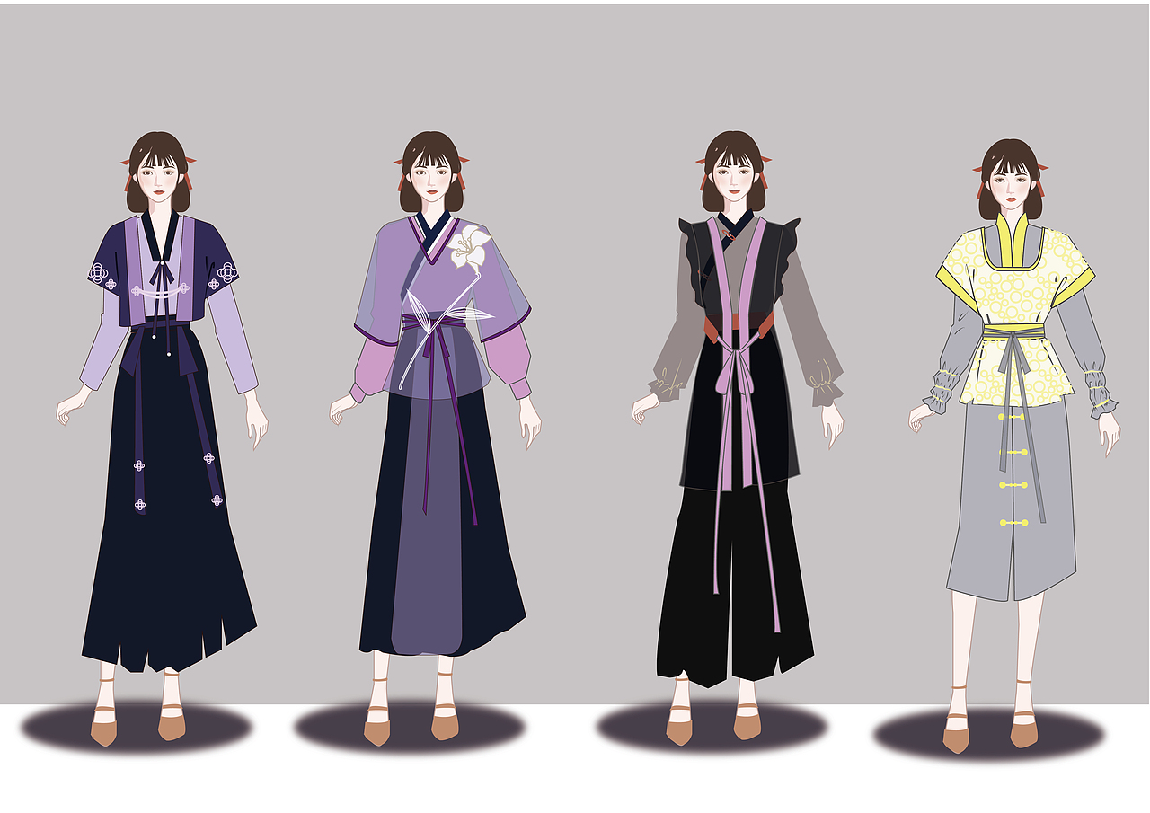 咖啡馆中式工作装设计|服装|其他服装|wz不朽_原创作品-站酷zcool