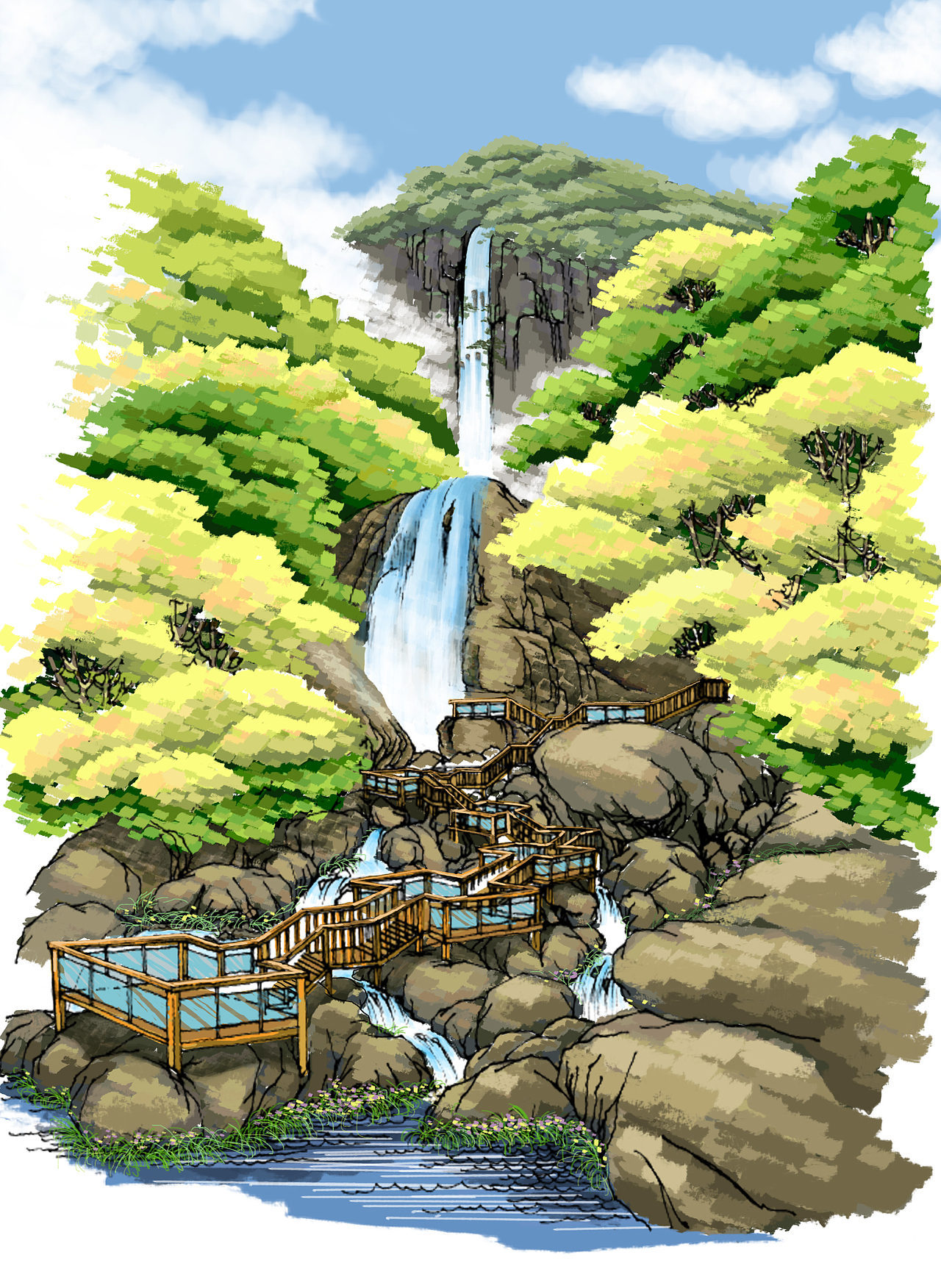 景观设计手绘（图ZMjU4NzYxNzQ0） - 创作习作 - 站酷设计师NobodySaul原创素材 - 站酷ZCOOL