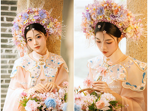 深圳簪花写真拍照 春天必拍的鲜花造型