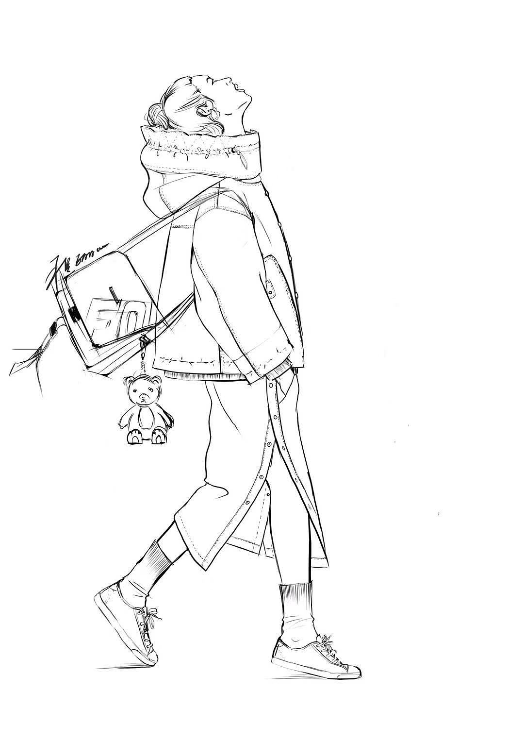 手绘（图ZMTM0NzQxMTIw） - 休闲/流行服饰 - 站酷设计师MONO2020原创素材 - 站酷ZCOOL