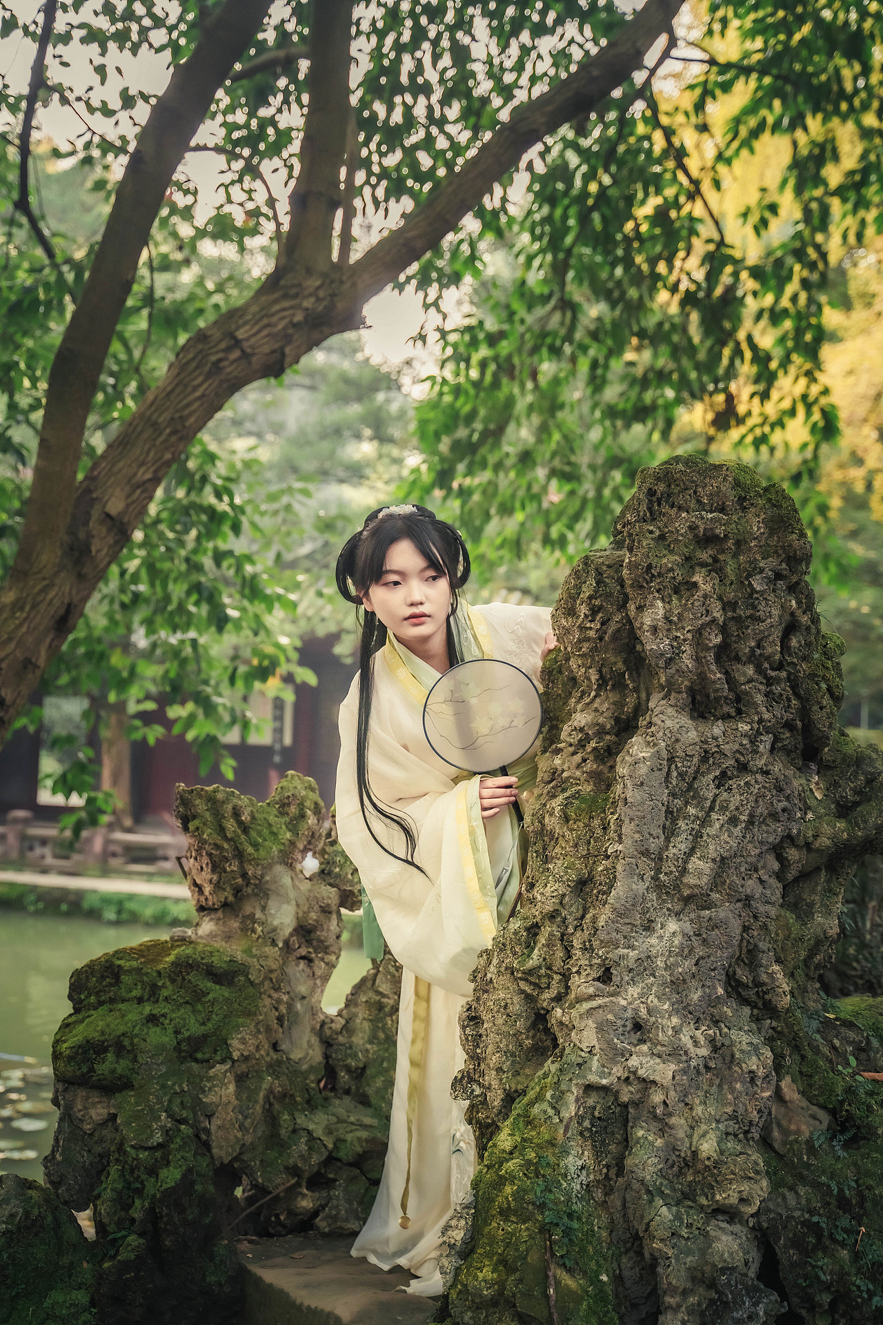 崇州魇画池汉服人像