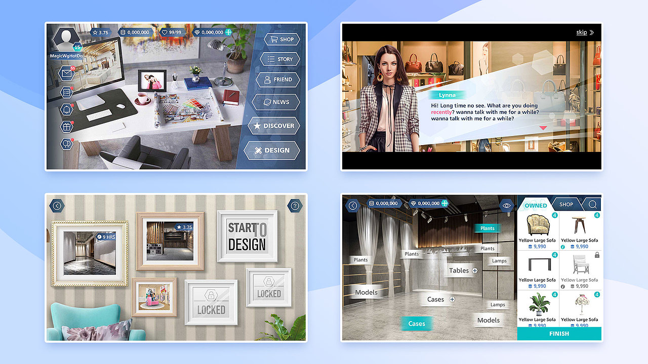 两款家居设计类游戏界面整理（图ZMTMzMDkxOTk2） - 游戏UI - 站酷设计师四叶妹妹原创素材 - 站酷ZCOOL