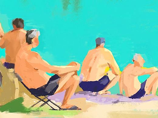 【插画】野泳（个人主页-ZNTYwMzU0Mjg=） - 艺术插画 - 站酷设计师Jing_Y原创素材 - 站酷ZCOOL