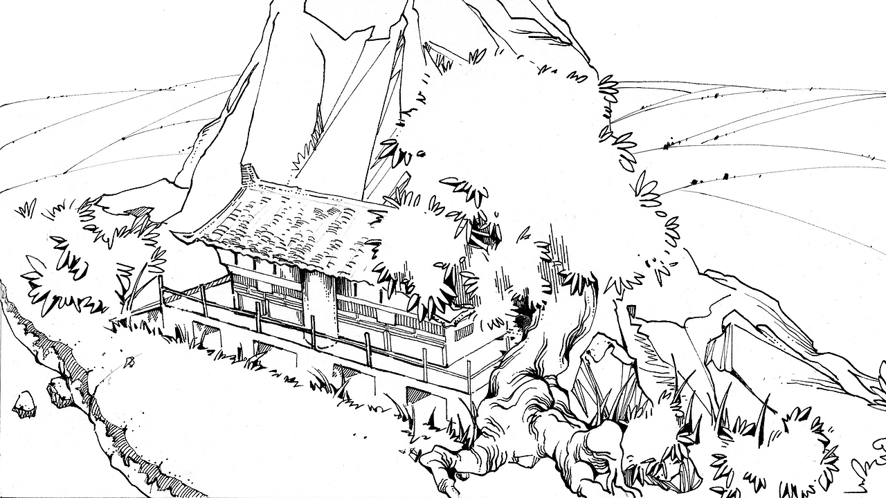 (手绘扫描在电脑上的合成图 )