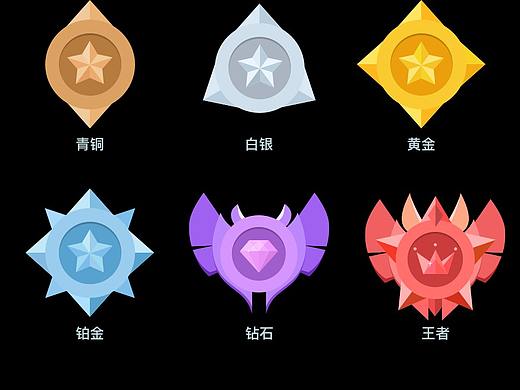 XD制作的几个等级图标，参考了王者荣耀之类的游戏