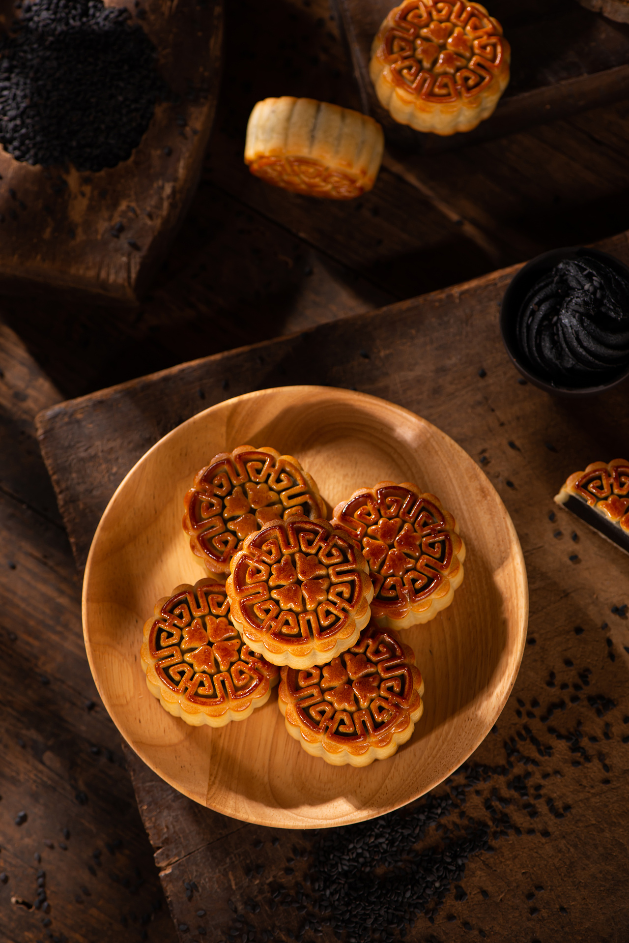 电商摄影:利男居黑芝麻月饼|摄影|美食摄影|映山视觉 - 原创作品