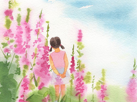 水彩｜金子美铃 童诗插画
