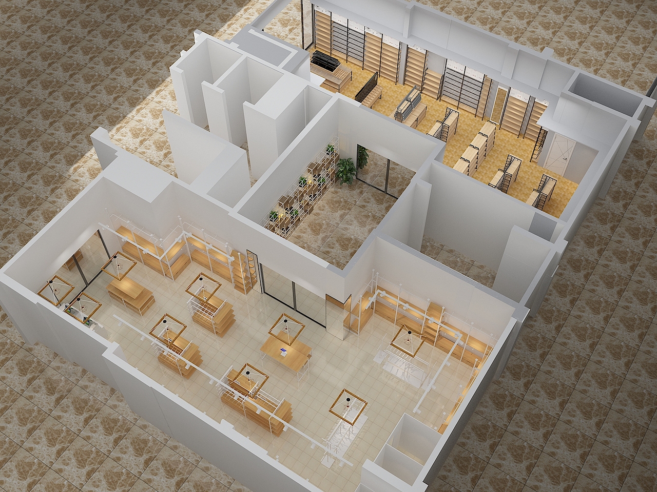 2358精品货架,三福风格货架,精品店货架,精品大卖场