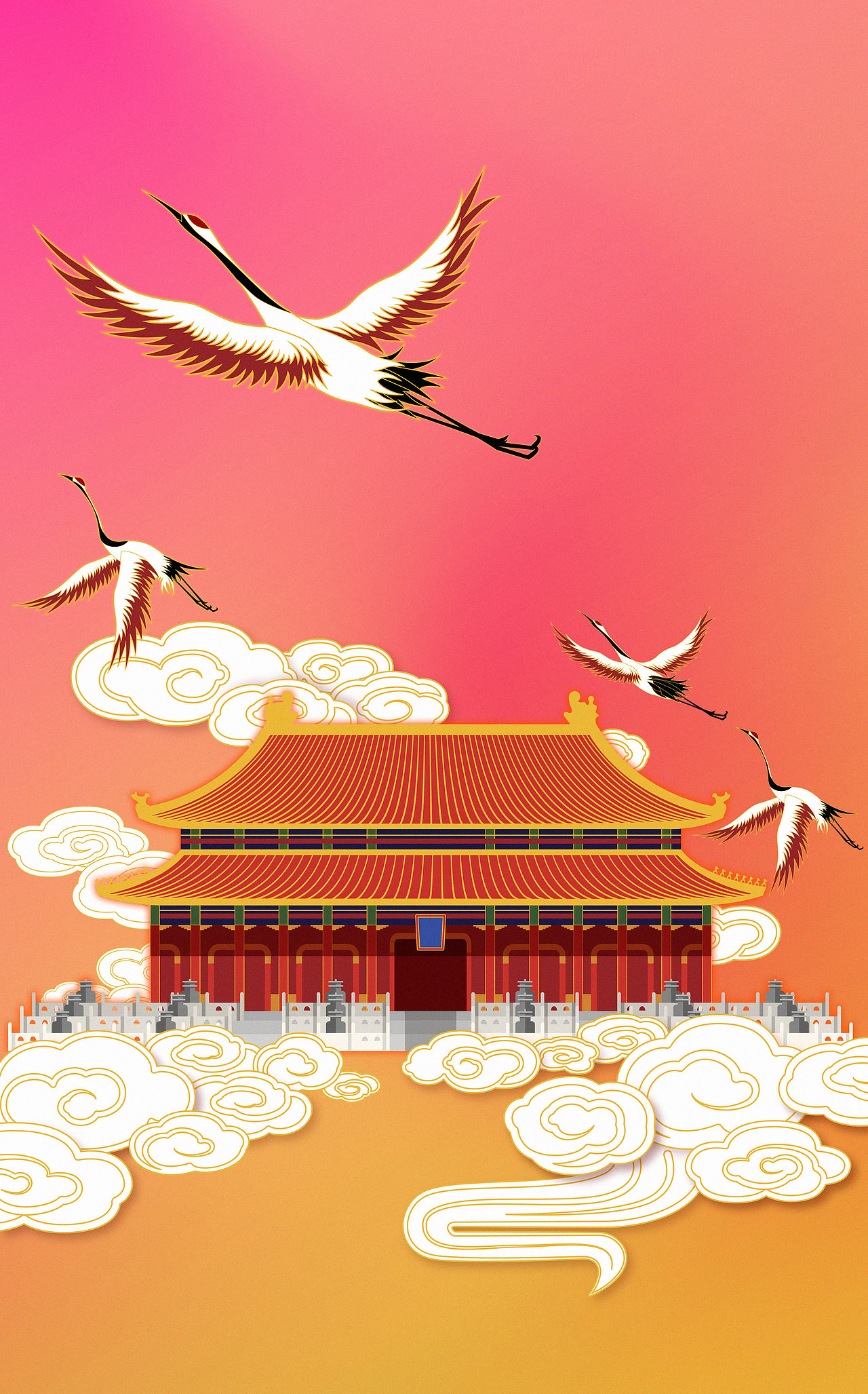 仙鹤故宫（图ZMjQ4NDY2MTE2） - 创作习作 - 站酷设计师chenyang1912原创素材 - 站酷ZCOOL