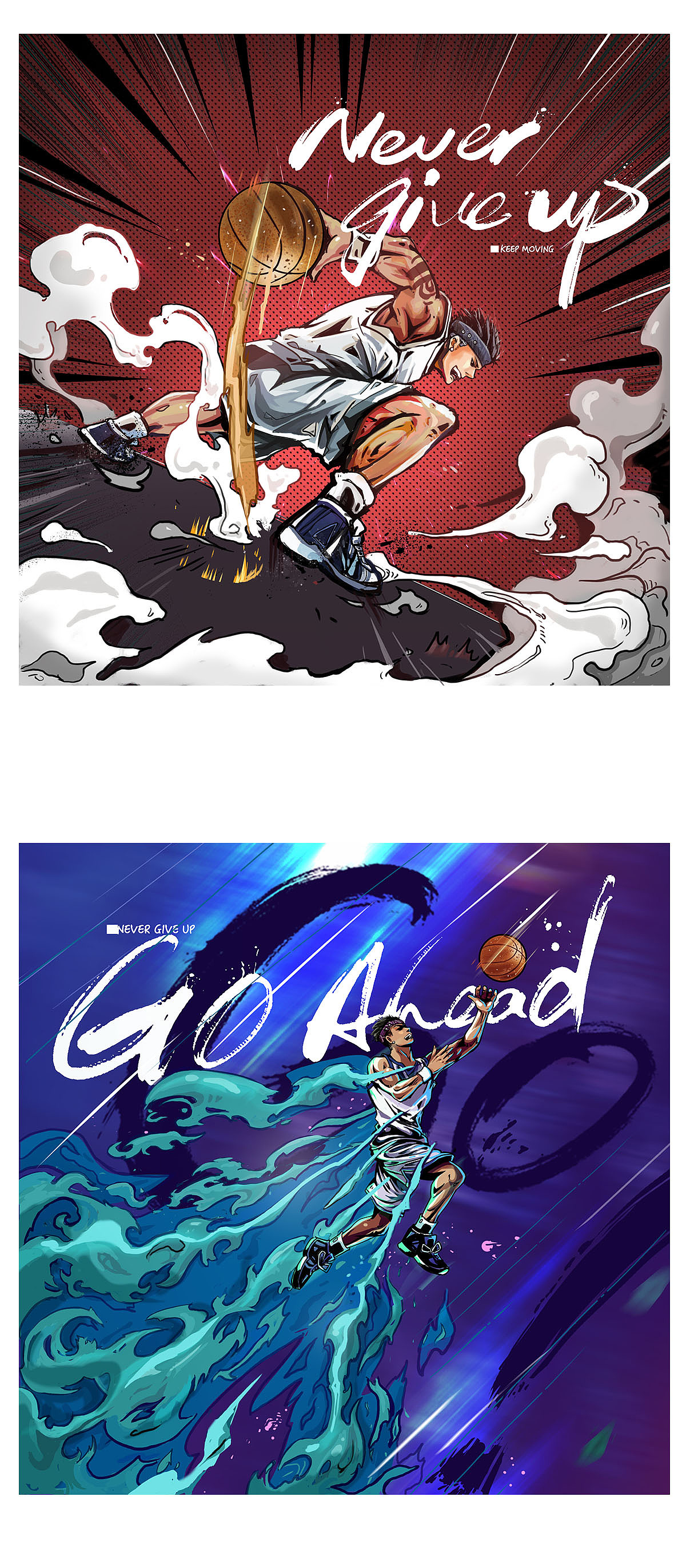 《free style》篮球系列插图|插画|商业插画|番茄大爷_原创作品-站酷