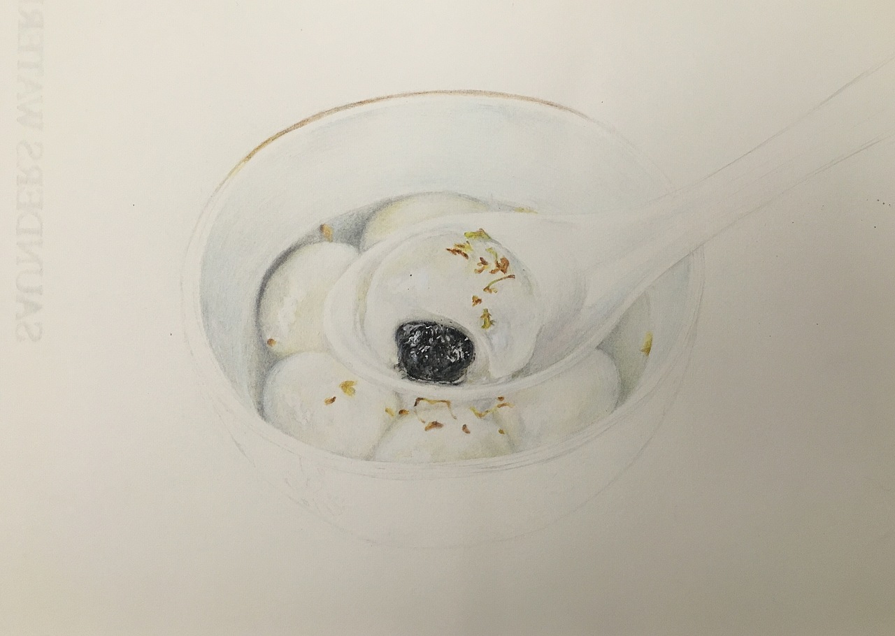 冬至。画.汤圆（图ZMTkwMjkxODU2） - 绘画 - 站酷设计师龚方俊手绘原创素材 - 站酷ZCOOL