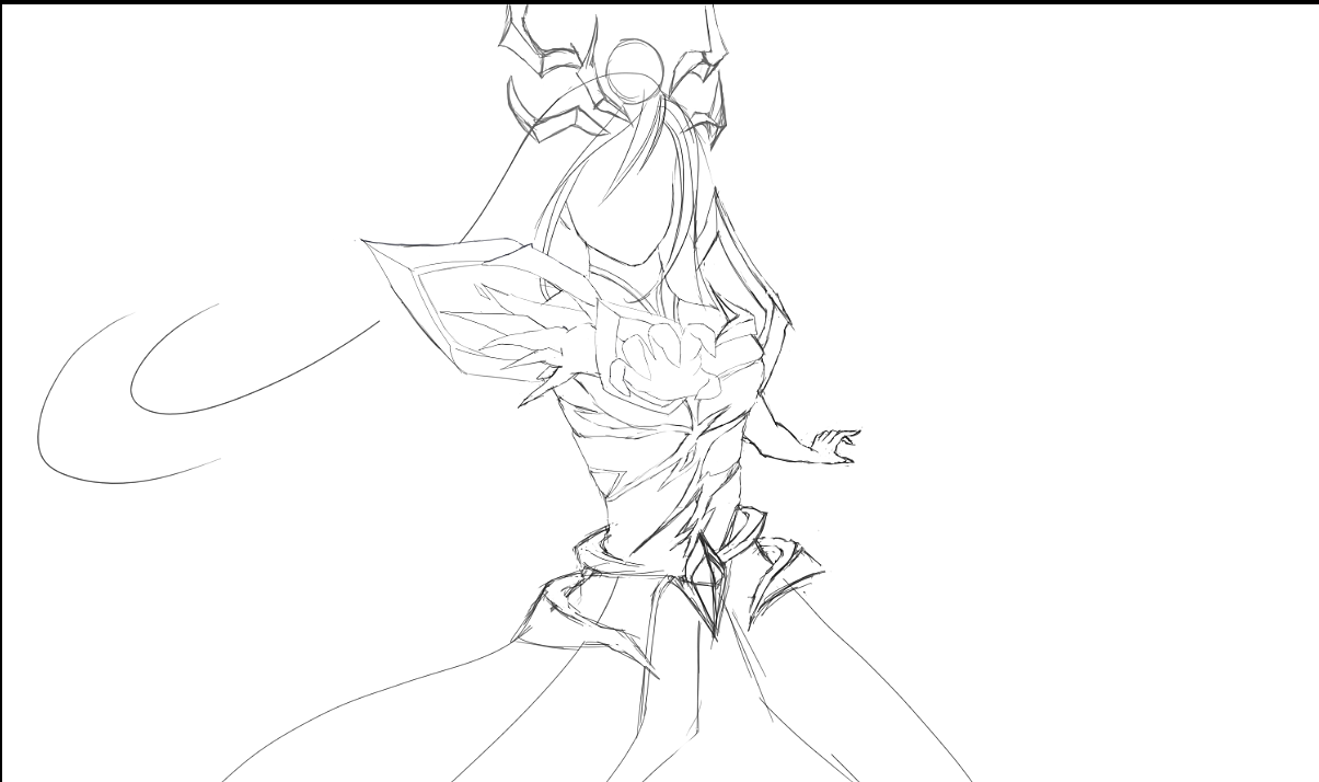 【插画】英雄联盟 暗星女王 拉克丝