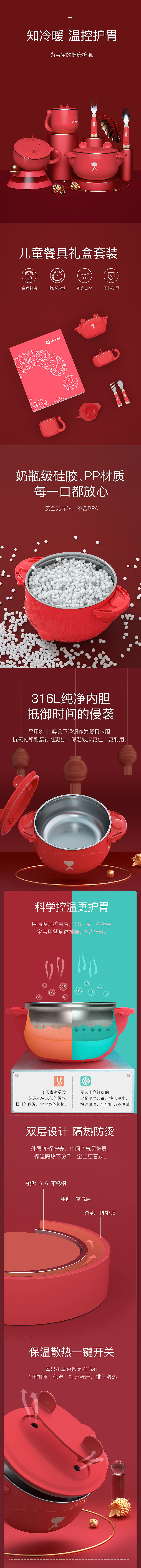 儿童餐具套装 母婴用品 产品详情页设计（图ZMjI1NTA4NzY4） - 电商 - 站酷设计师小蘑菇啊啊原创素材 - 站酷ZCOOL