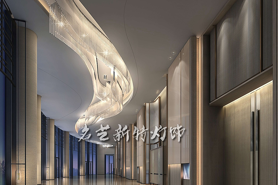 酒店电梯间过道灯 电梯间工程灯定制 名艺新特灯饰（图ZMjIwODE1NTQw） - 家装设计 - 站酷设计师明古灯饰定制图库原创素材 - 站酷ZCOOL