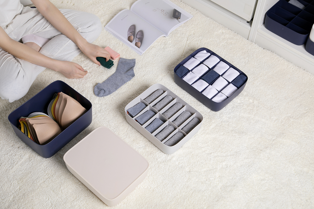 内衣袜子收纳盒拍摄