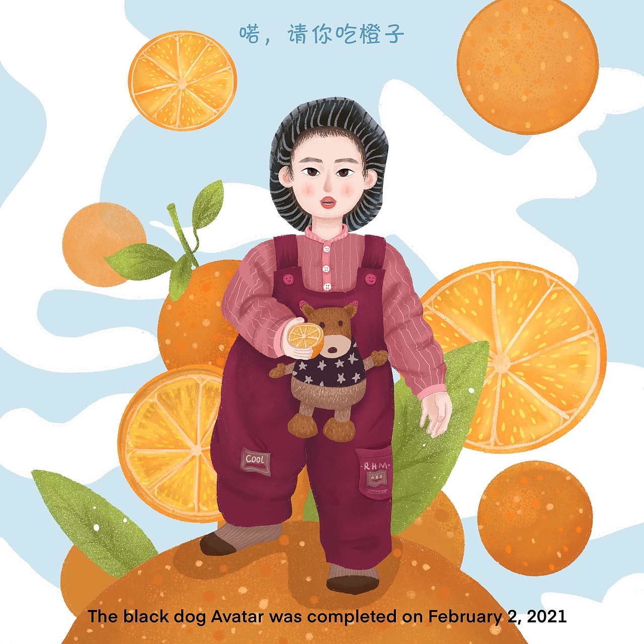 她們小時候-續(xù)集（小侄女和小侄子）（圖ZMjQ2MjUyMzky） - 兒童插畫 - 站酷設(shè)計師黑狗阿凡達原創(chuàng)素材 - 站酷ZCOOL