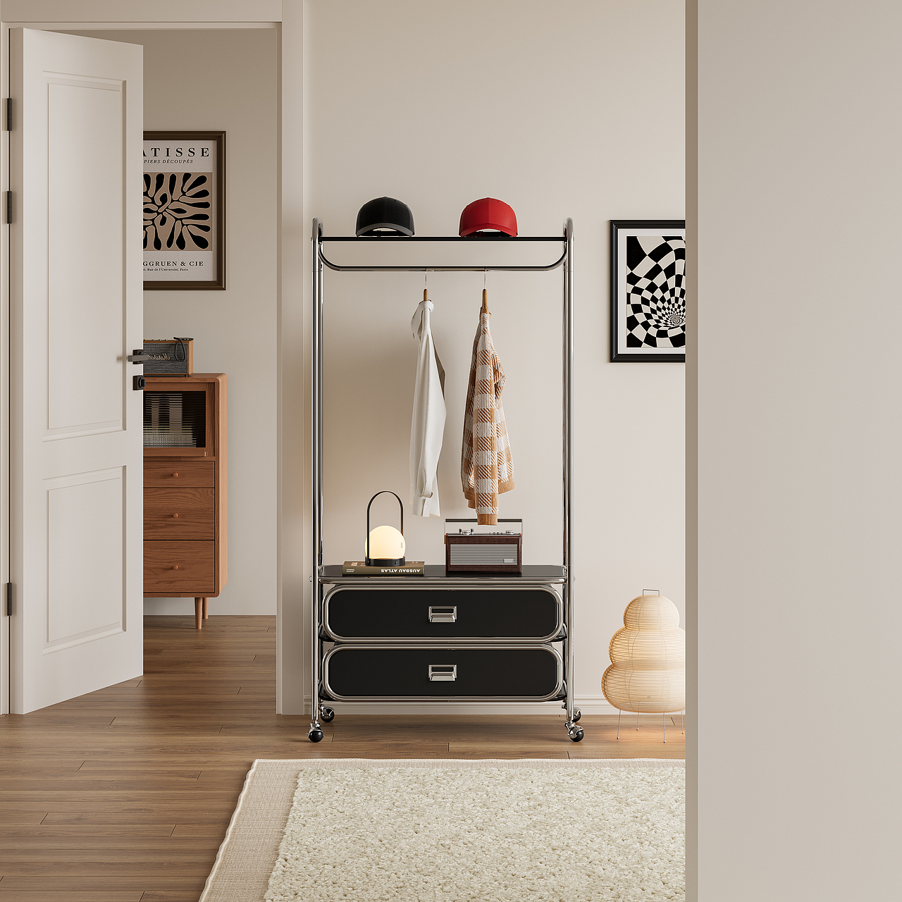 现代简约金属衣帽架