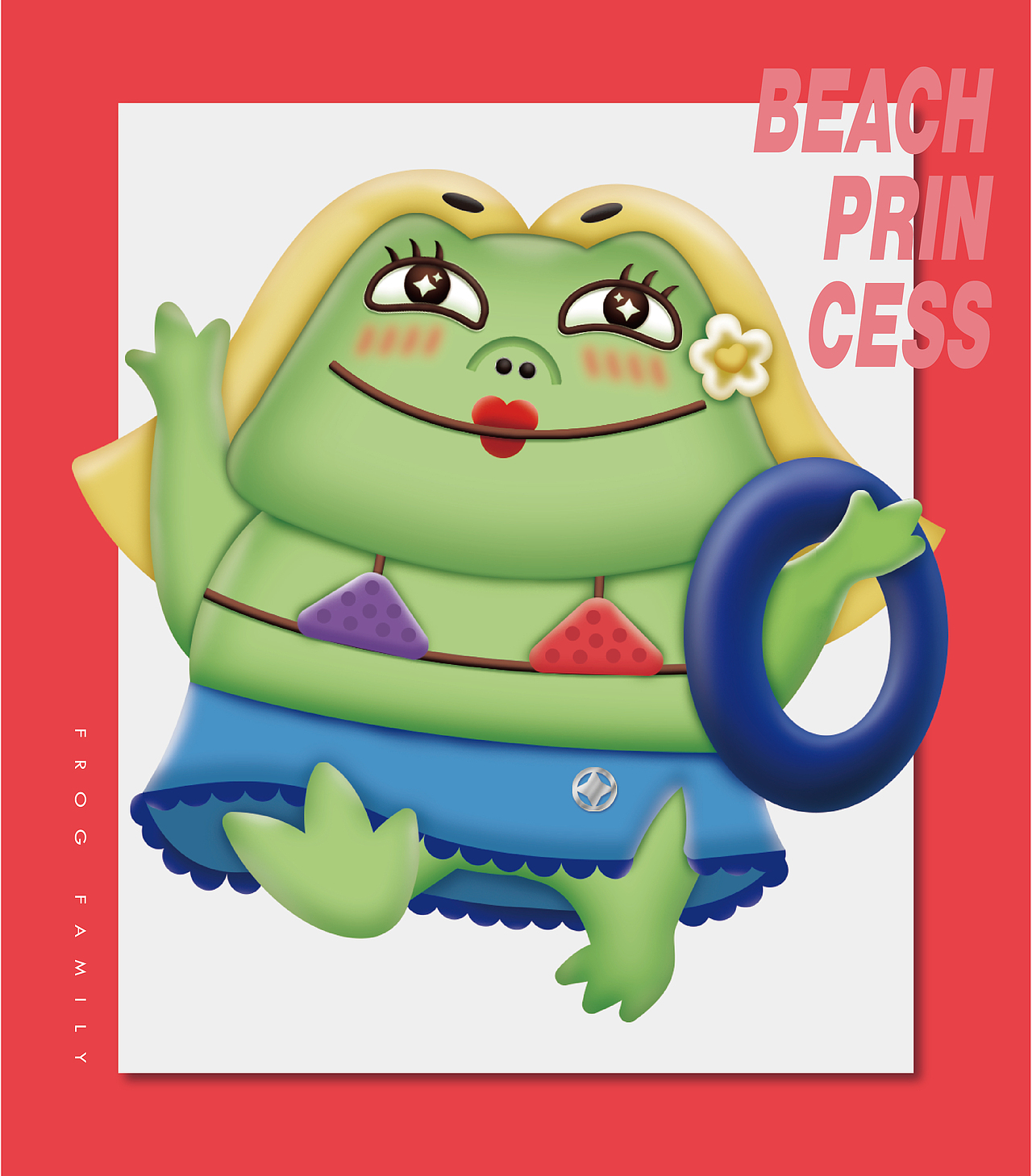 青蛙家族IP形象（图ZMjA2NDA3NTE2） - 商业插画 - 站酷设计师欣大原创素材 - 站酷ZCOOL