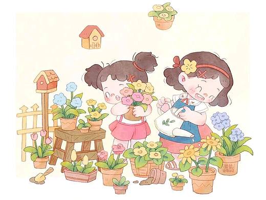 iPad小场景插画/2组小场景