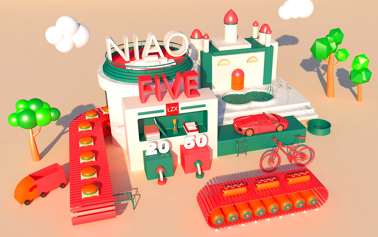 C4D（图ZMjA1ODU0MzI4） - 其他三维 - 站酷设计师来自唐朝的Kitty原创素材 - 站酷ZCOOL