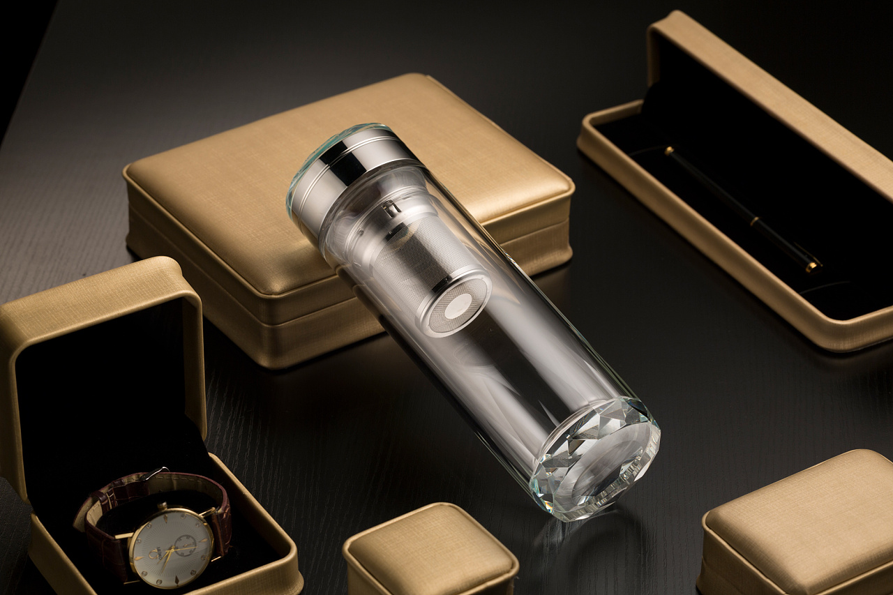 钻石水晶杯双层玻璃杯