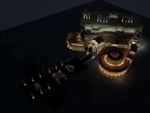 飞行影院VR游览夜景效果