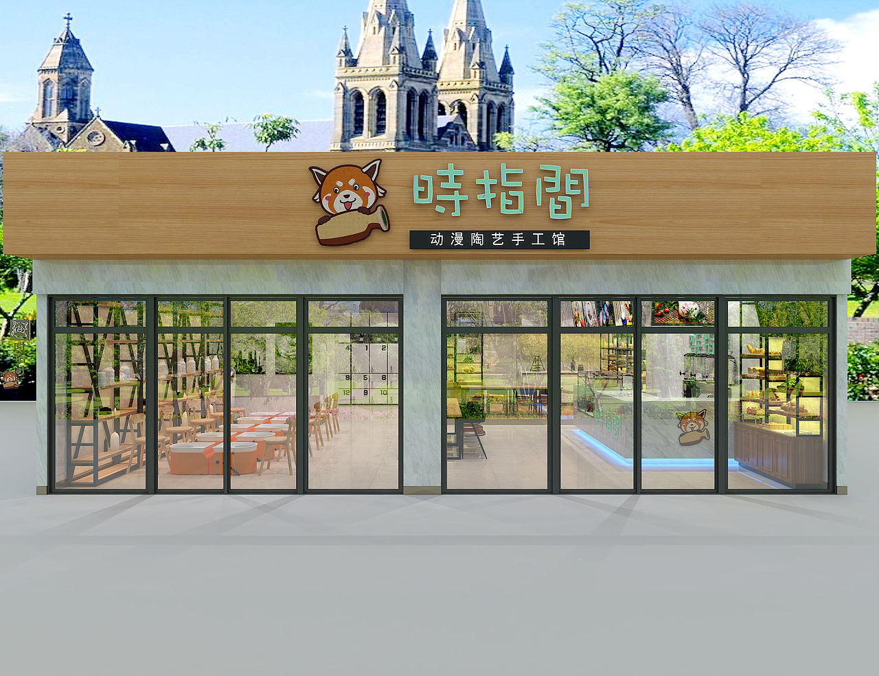 陶艺店装修门面效果展示（图ZMTczMDE1NDgw） - 其他 - 站酷设计师时指间1原创素材 - 站酷ZCOOL
