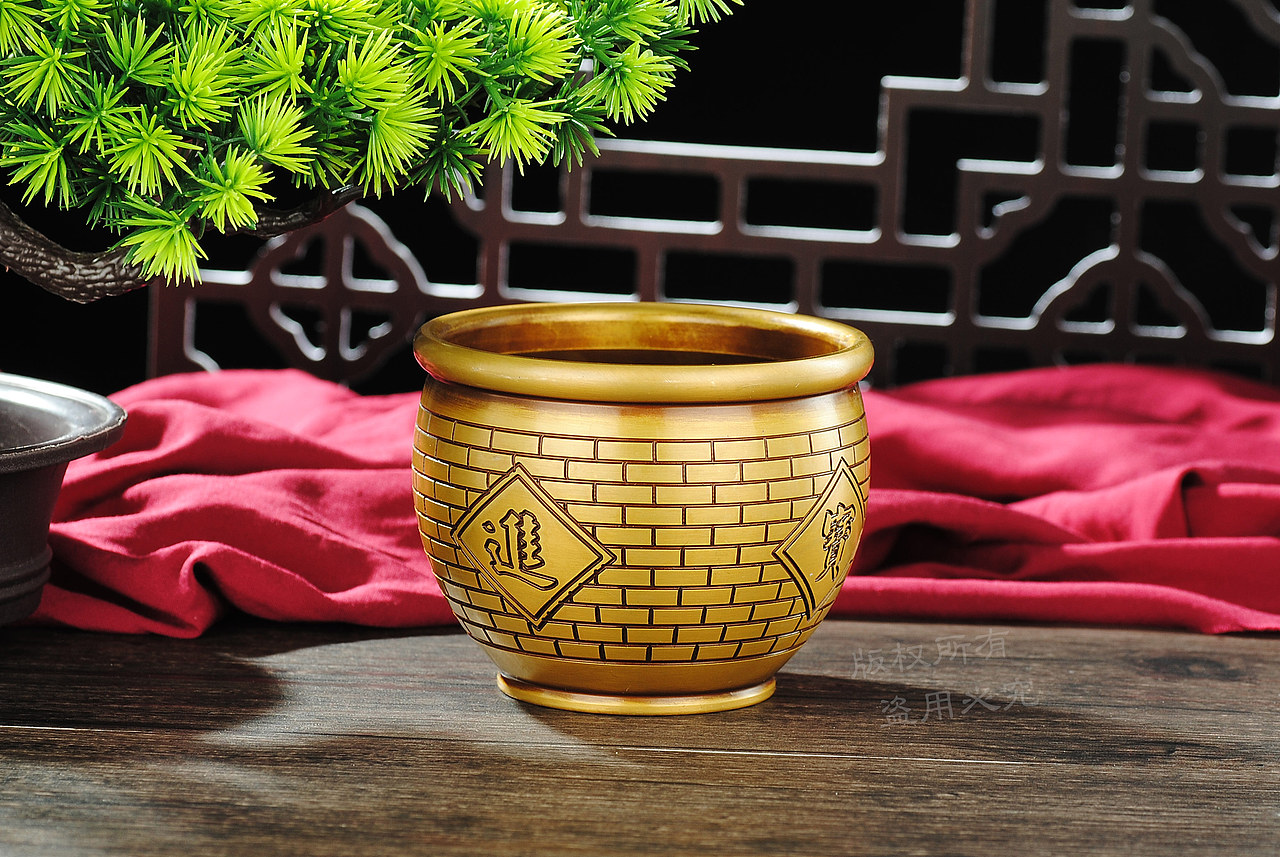 铜器招财缸风水缸铜器工艺品