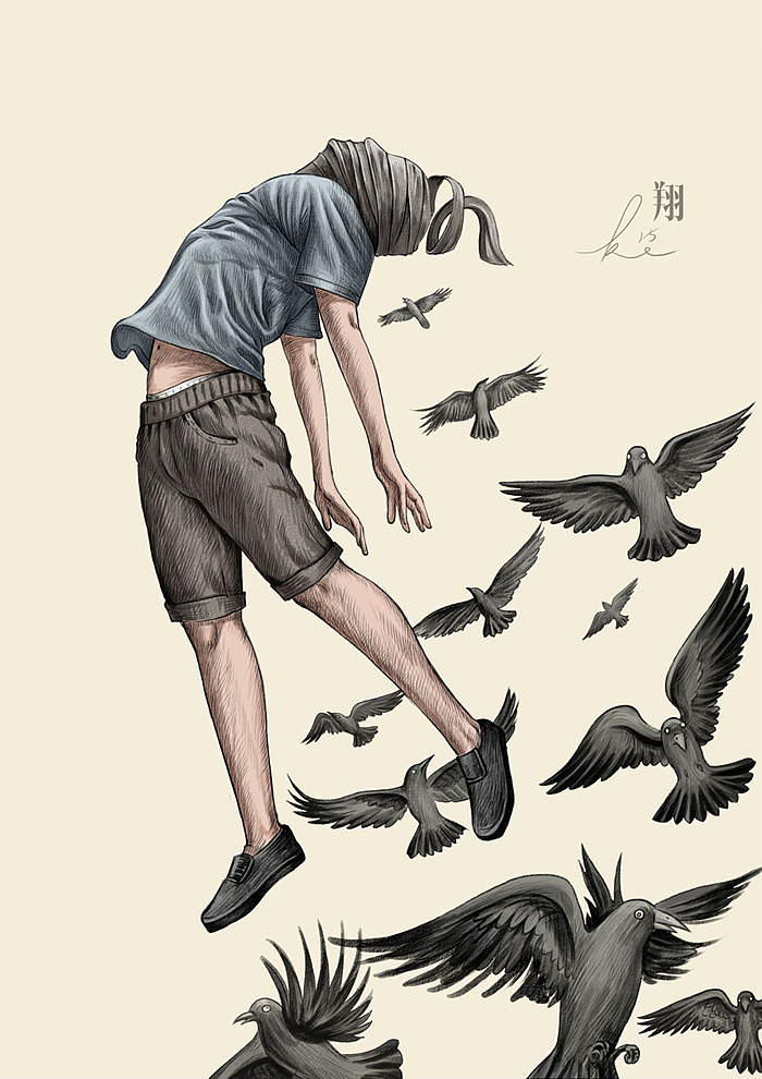 鸟（图ZOTE2MDcyMzI=） - 商业插画 - 站酷设计师一水草木原创素材 - 站酷ZCOOL