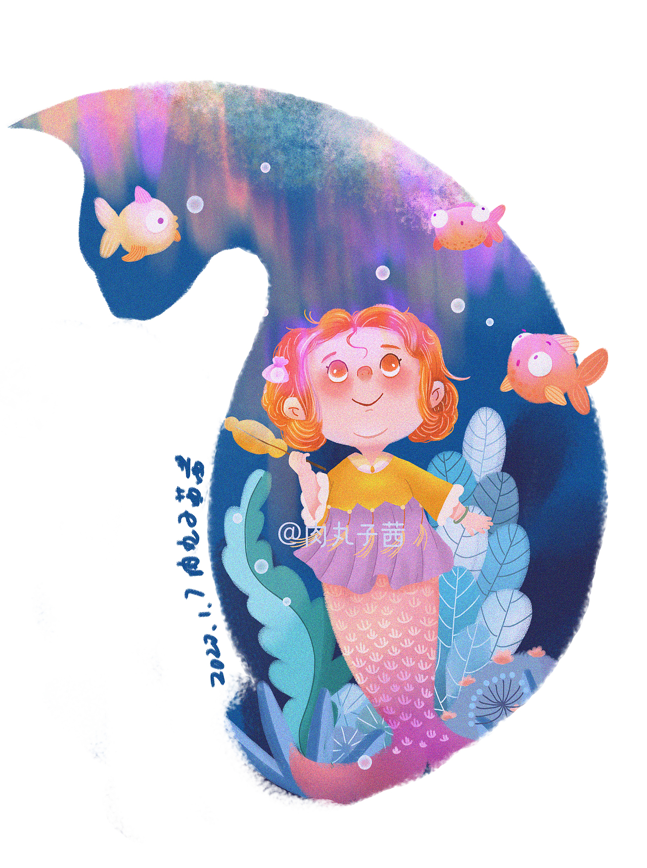 美人鱼（图ZMTk1NjYwMzA0） - 创作习作 - 站酷设计师肉丸子茜原创素材 - 站酷ZCOOL