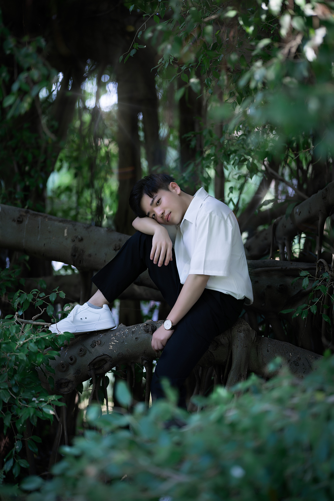 白衣少年∣总有一天 有一个人手捧鲜花 只为你而来