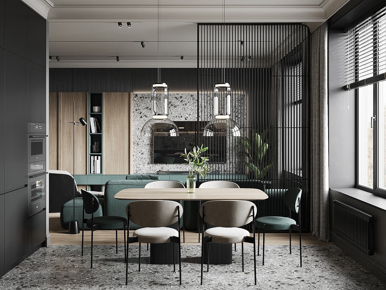 现代简约,大理石与木质