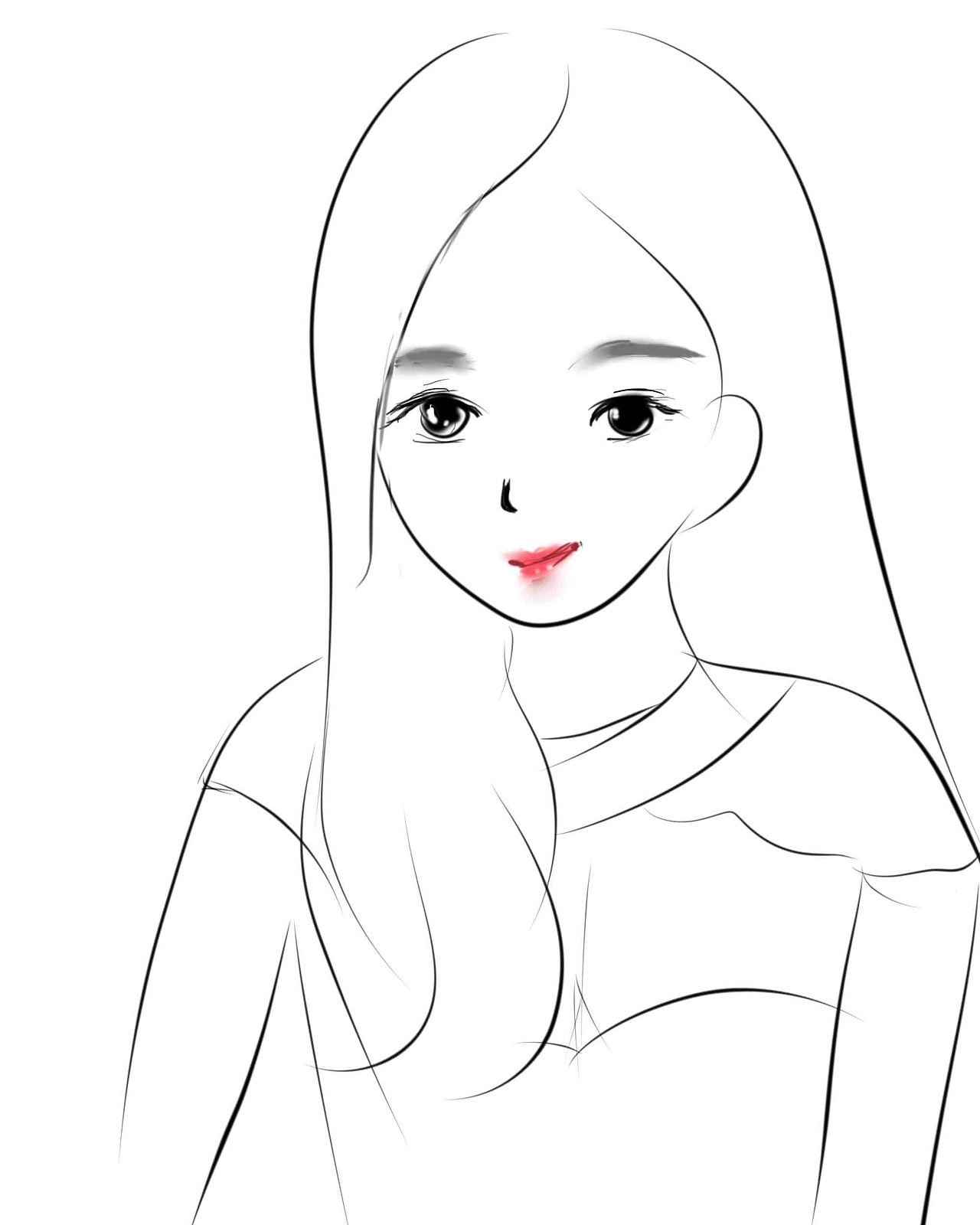 一组简约人物画