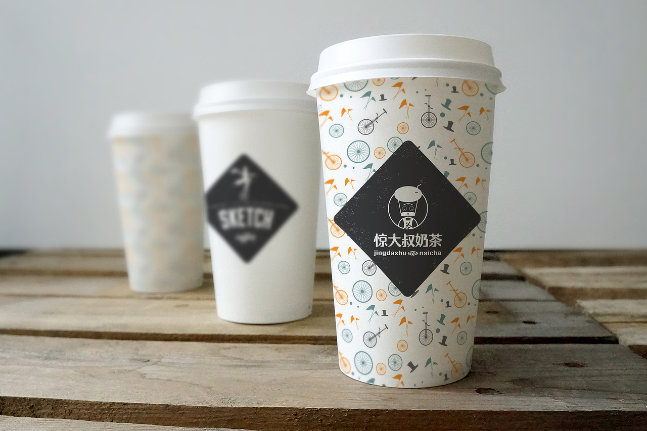 惊大叔奶茶LOGO设计（图ZMTQxNzY1OTc2） - Logo - 站酷设计师春风在路上原创素材 - 站酷ZCOOL