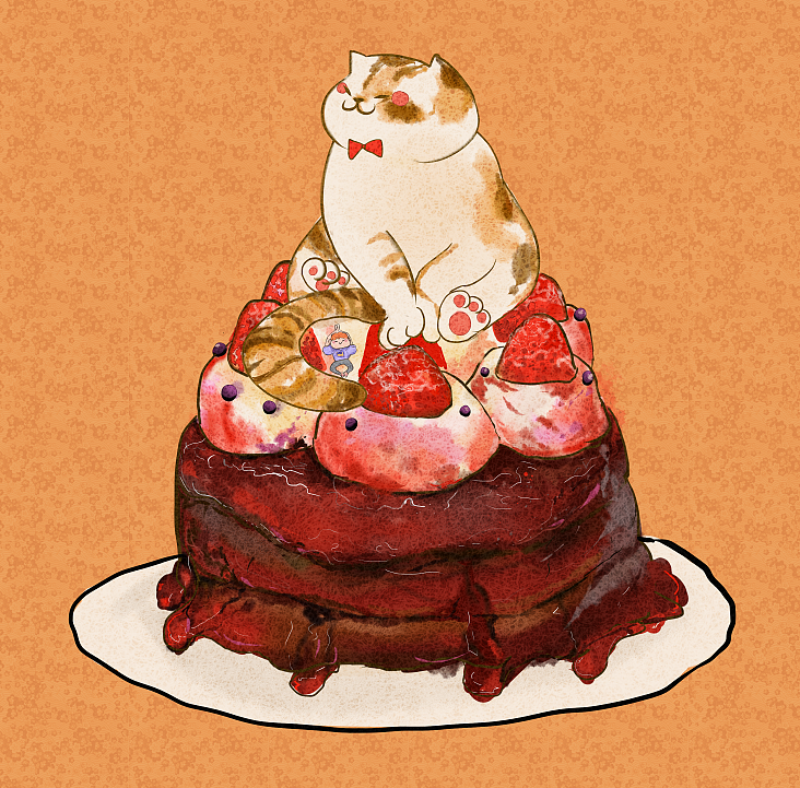 蛋糕小猫，一天一猫。9天份的。（图ZMTg0OTIwMjQw） - 创作习作 - 站酷设计师你单身原创素材 - 站酷ZCOOL