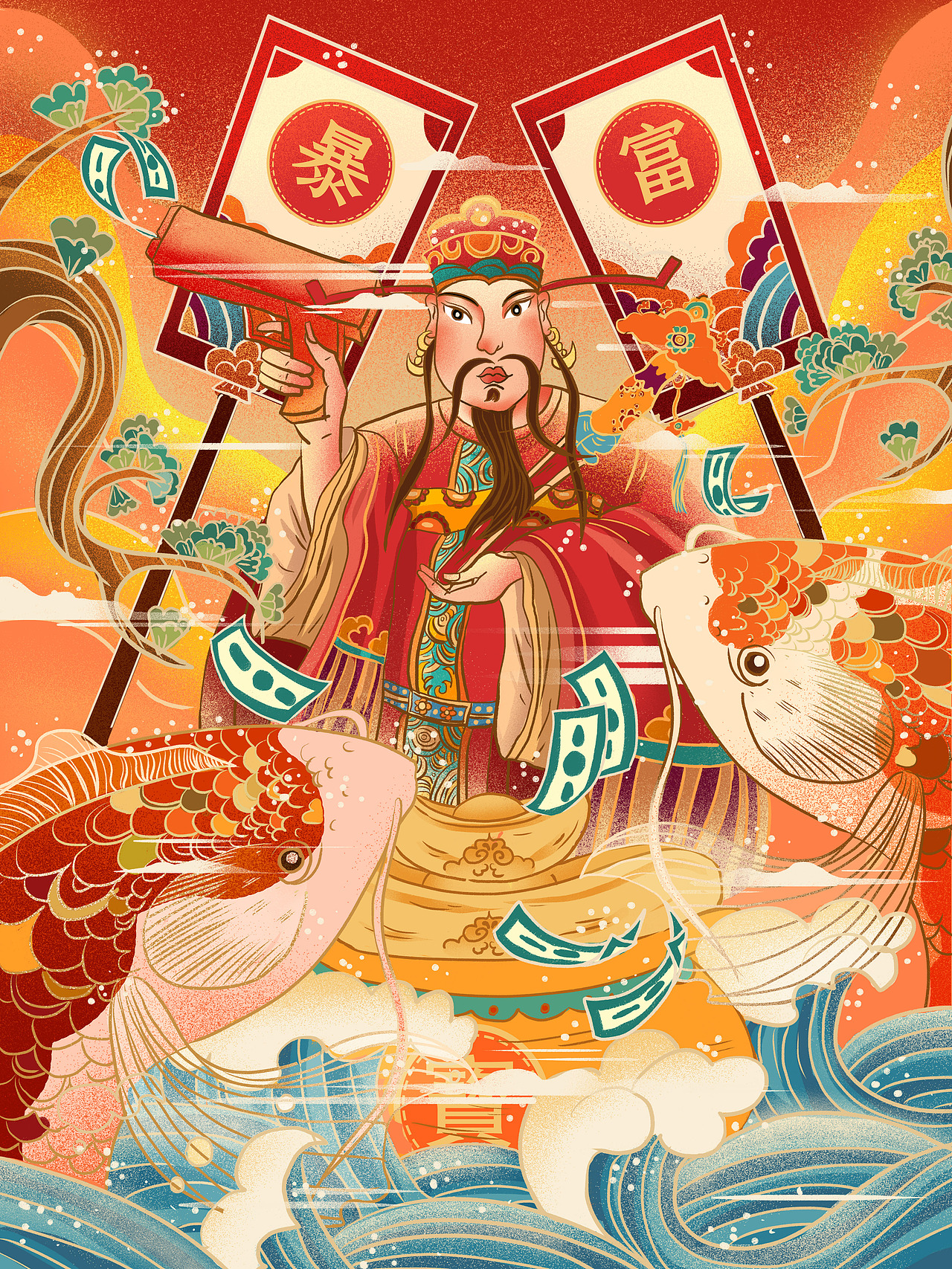 国潮系列插画（图ZMjM2MzYwNDQw） - 商业插画 - 站酷设计师o芝士多不多o原创素材 - 站酷ZCOOL