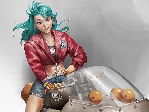 布尔玛-龙珠同人（个人主页-ZMzc2MTYzMTY=） - 创作习作 - 站酷设计师谷口真原创素材 - 站酷ZCOOL